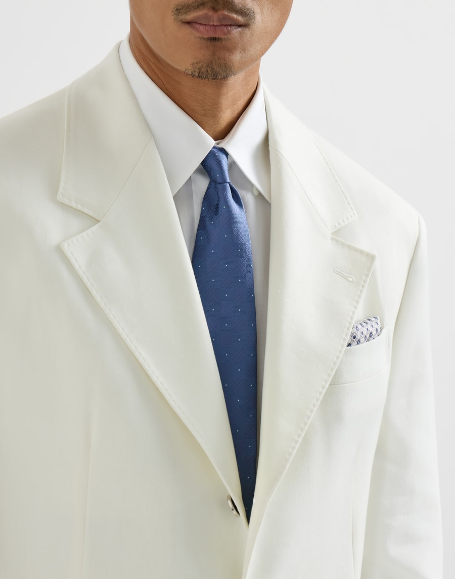 Silk tie with pattern Denim Man - Brunello Cucinelli