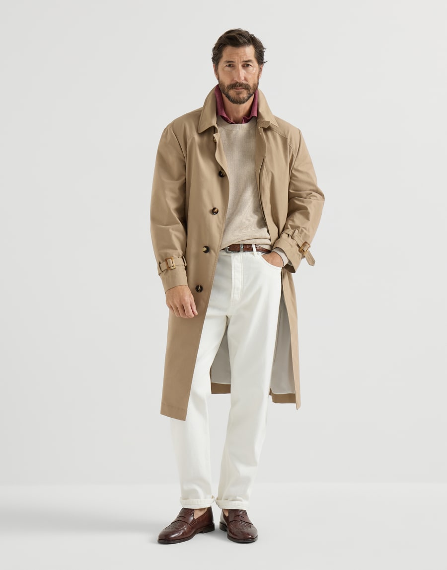 Cashmere English rib sweater Sand Man - Brunello Cucinelli