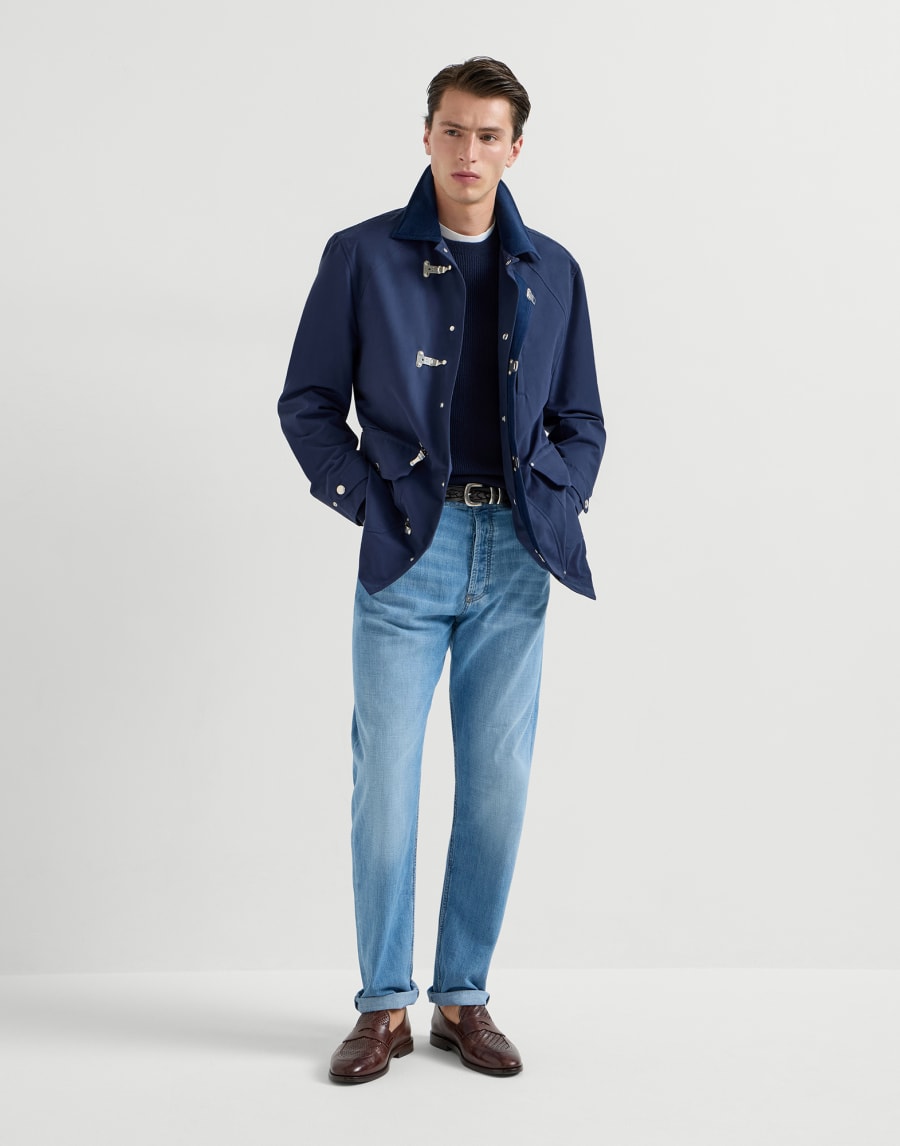 羊绒英式罗纹针织衫 海军蓝 男款 - Brunello Cucinelli