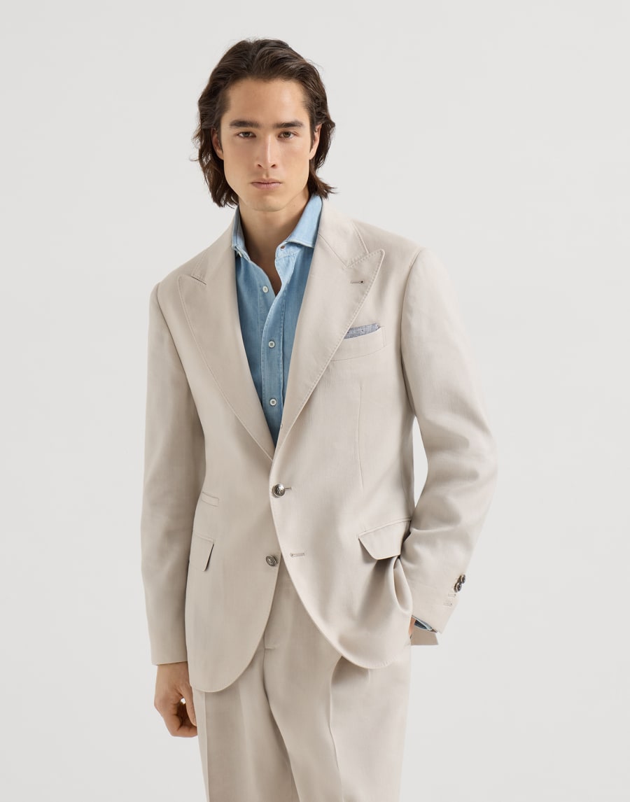 Blazer with peak lapel Buff Man - Brunello Cucinelli
