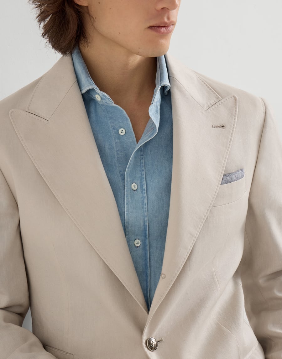 Blazer with peak lapel Buff Man - Brunello Cucinelli