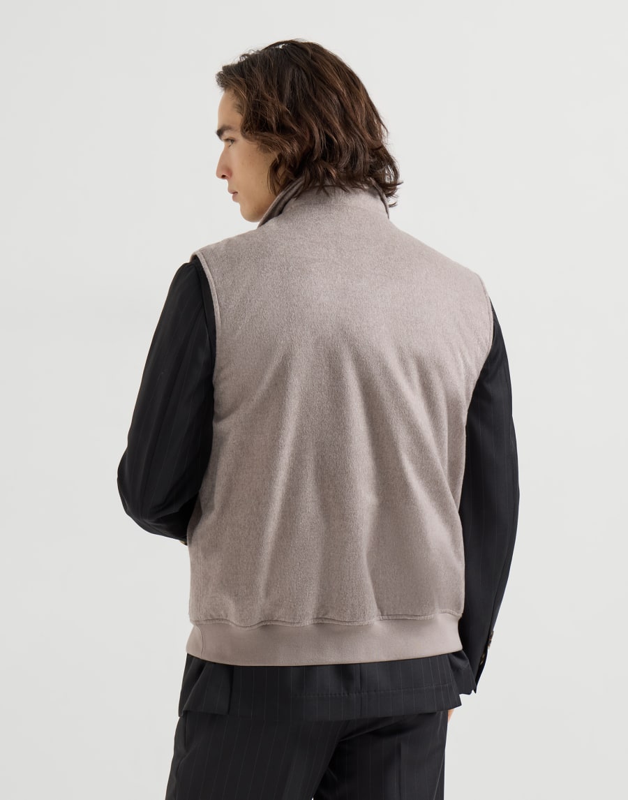 Cashmere flannel vest Brown Man - Brunello Cucinelli