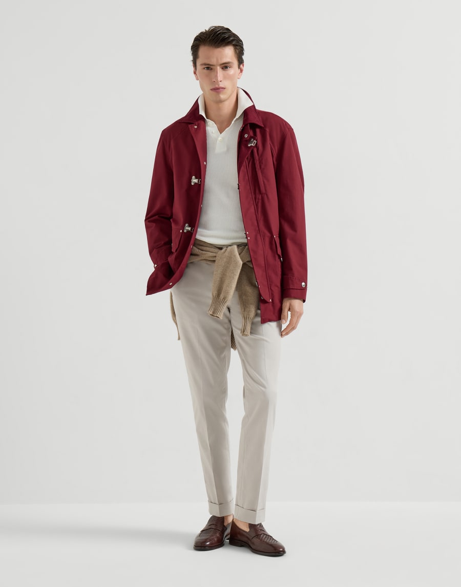 Rib knit polo Panama Man - Brunello Cucinelli