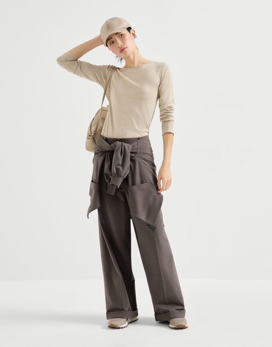 Cashmere and silk Sparkling sweater Desert Woman - Brunello Cucinelli