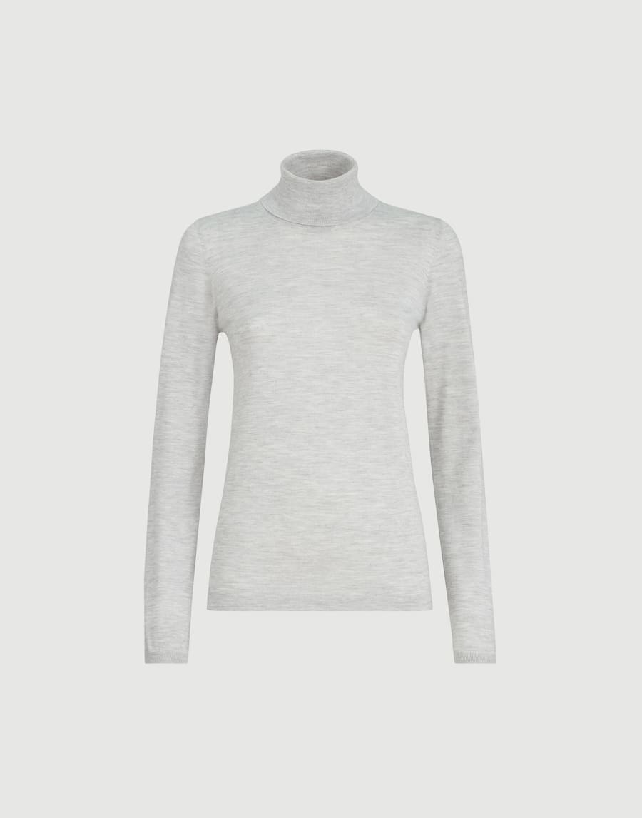 Cashmere and silk sweater Light Grey Woman - Brunello Cucinelli