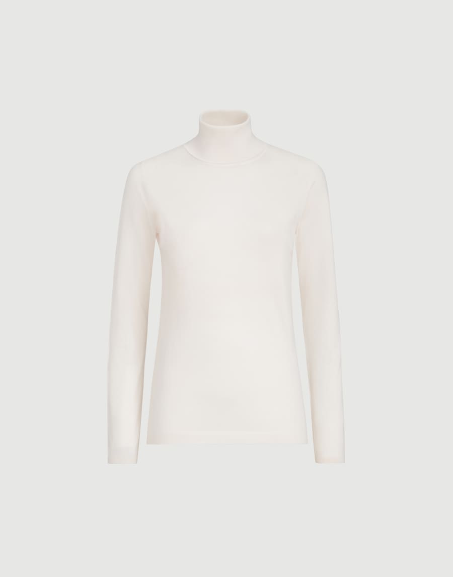 Cashmere and silk sweater White Woman - Brunello Cucinelli