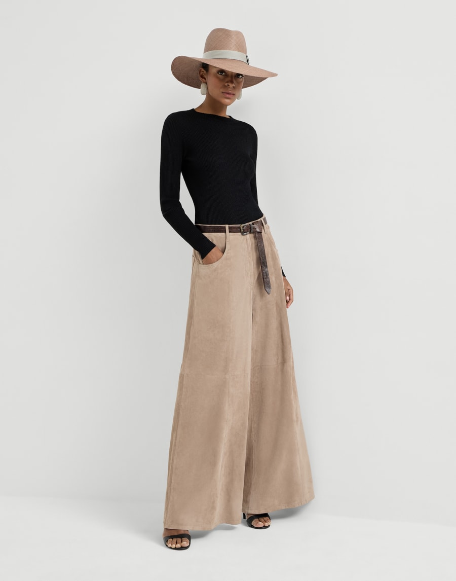 Cashmere and silk Sparkling sweater Black Woman - Brunello Cucinelli