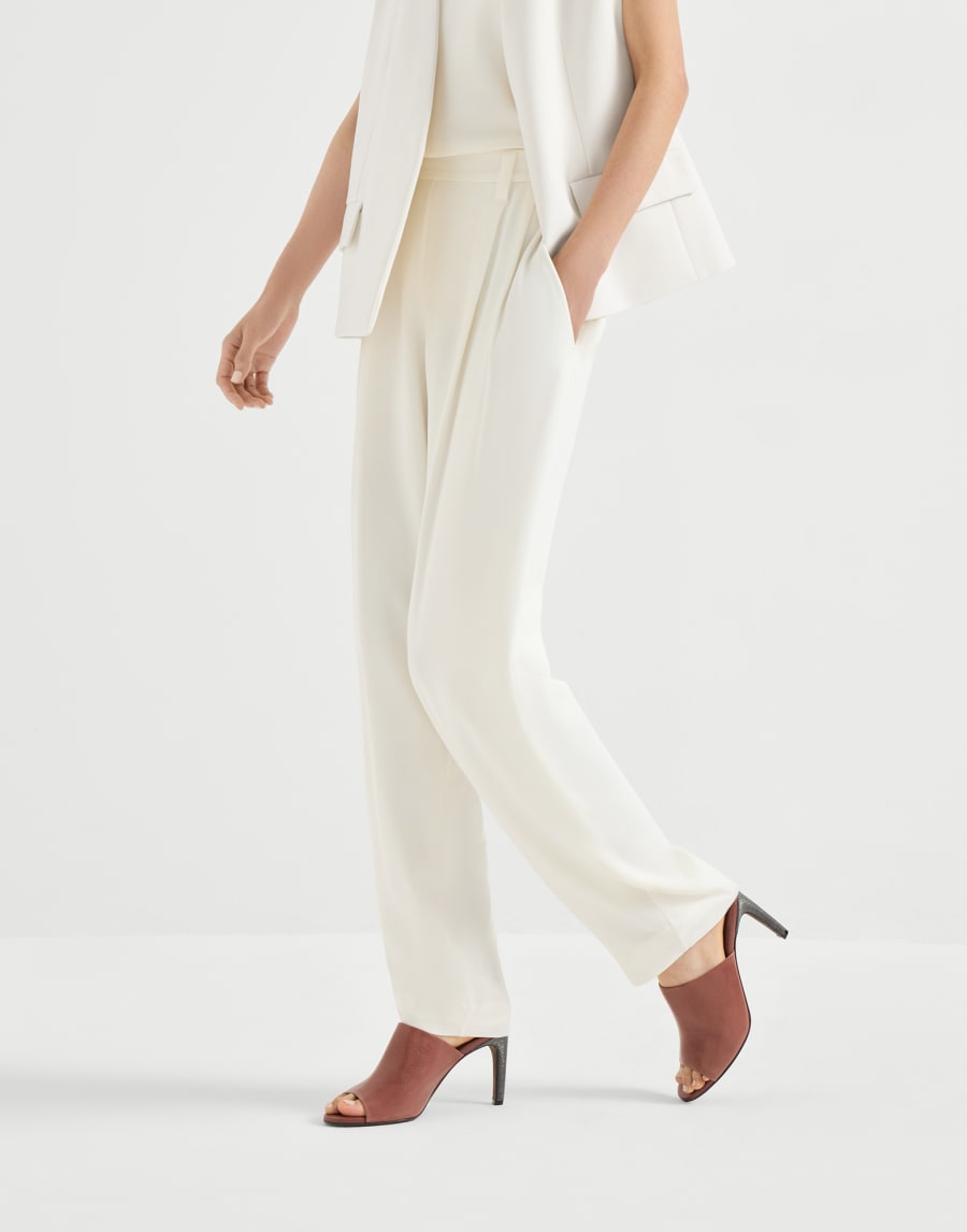 Slouchy-Hose Weiß Damen - Brunello Cucinelli