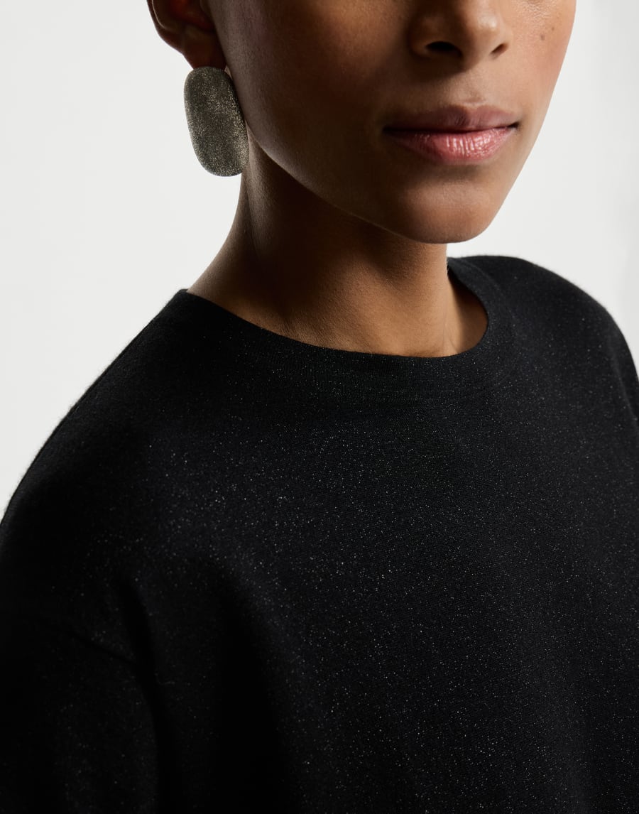 Cashmere and silk lightweight sweater Black Woman - Brunello Cucinelli