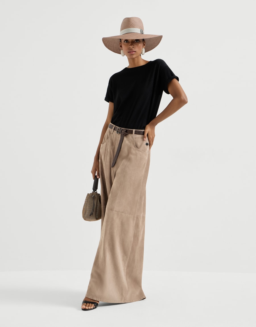 Cashmere and silk lightweight sweater Black Woman - Brunello Cucinelli