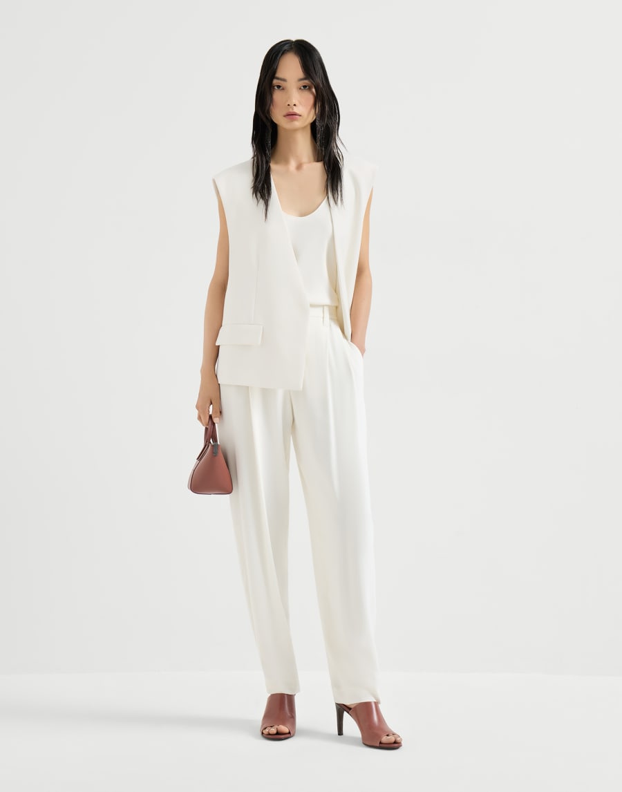 Slouchy-Hose Weiß Damen - Brunello Cucinelli