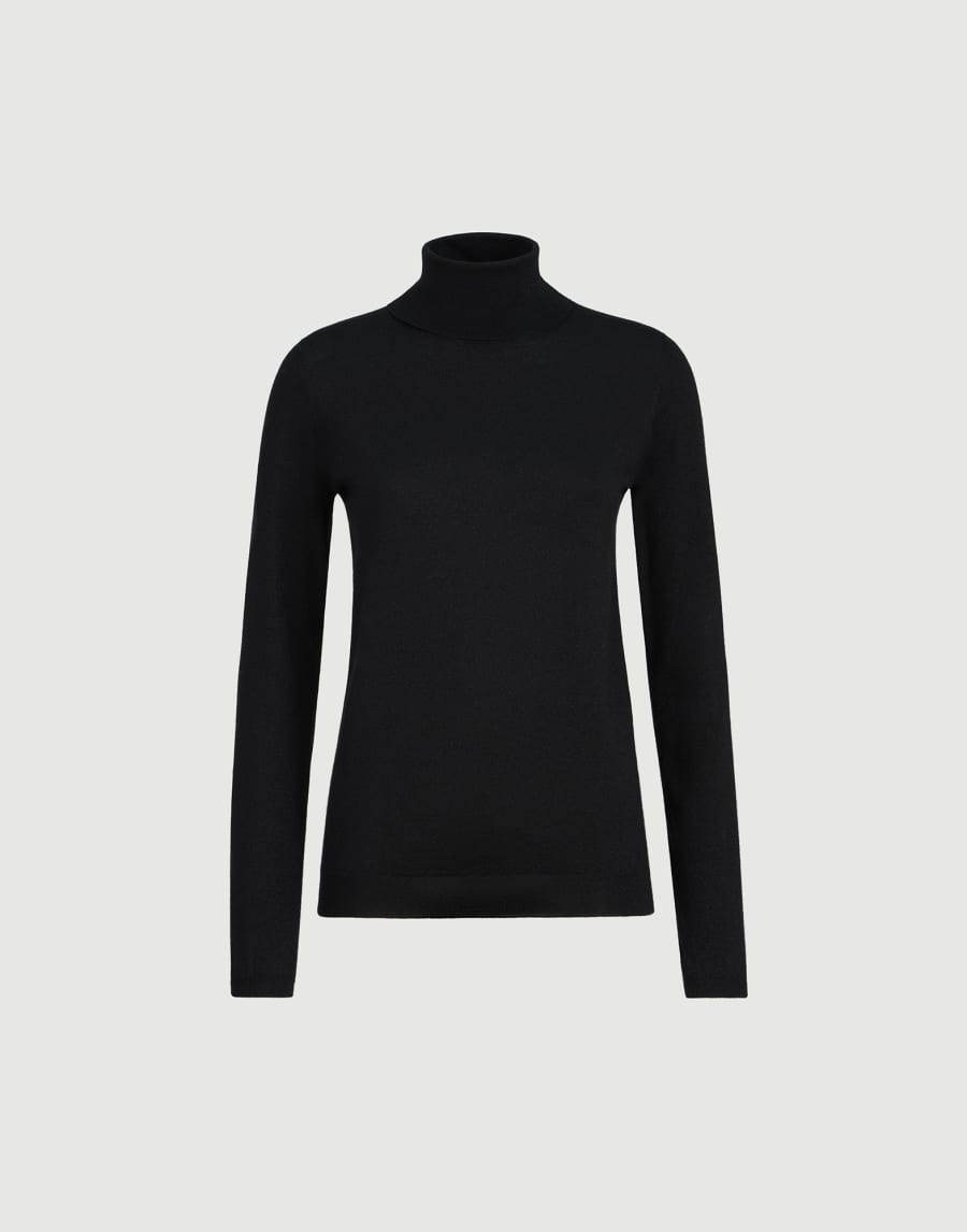 Cashmere and silk Sparkling sweater Black Woman - Brunello Cucinelli