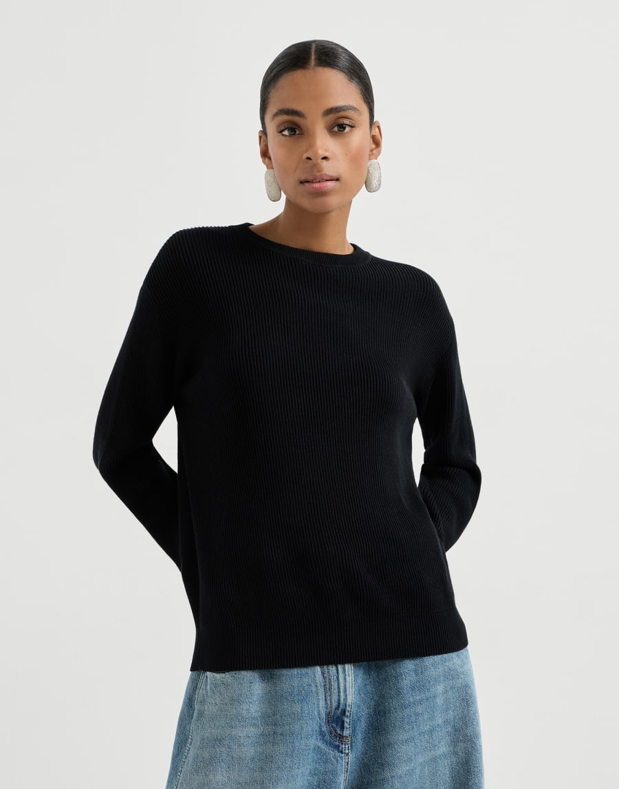Cotton sweater Black Woman - Brunello Cucinelli