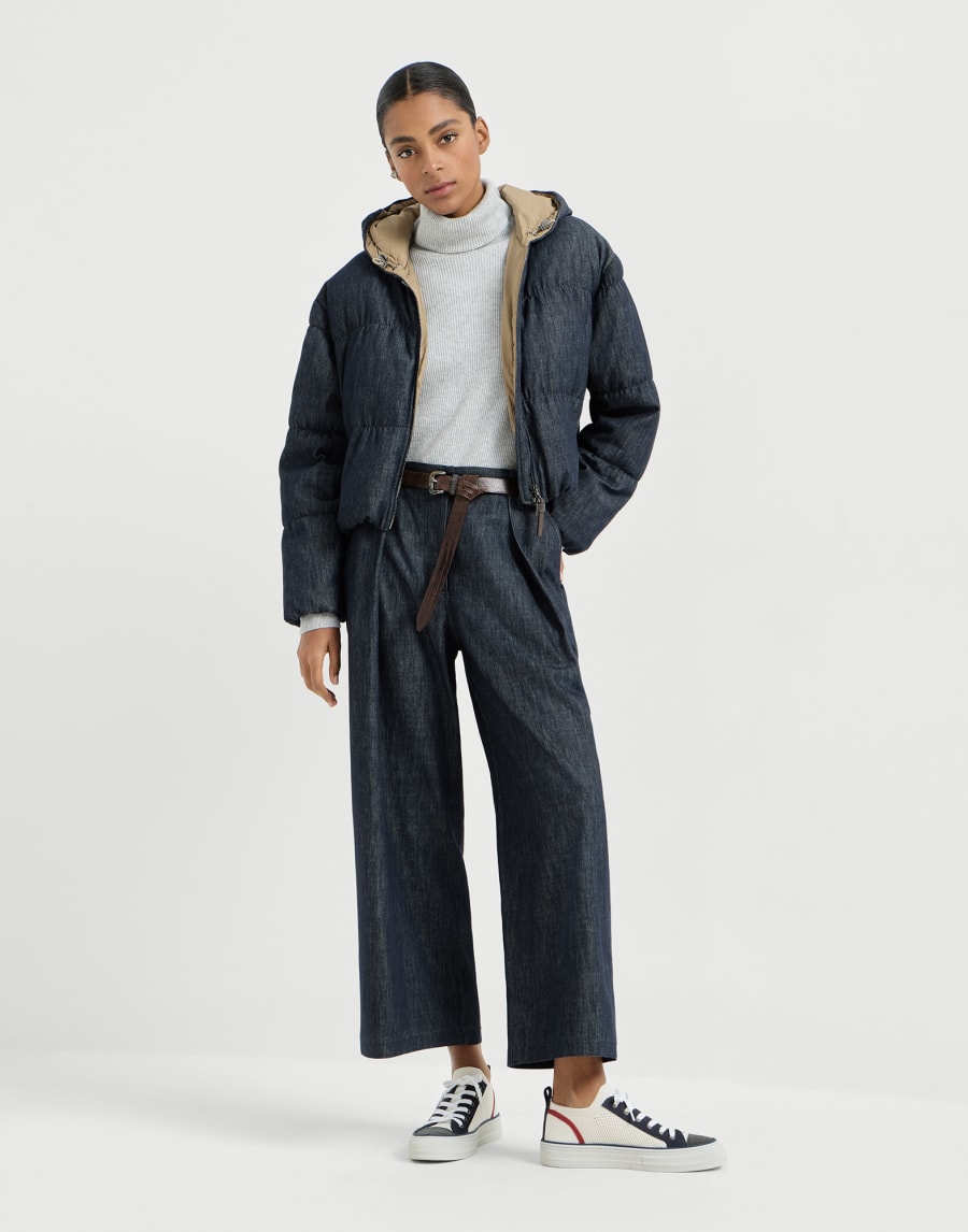 Cashmere English rib sweater Light Grey Woman - Brunello Cucinelli