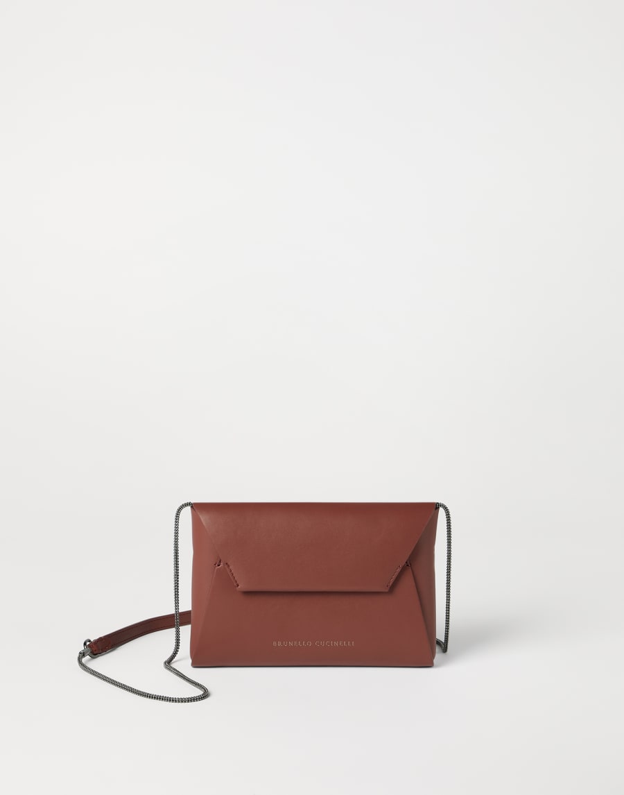 Cartera de mano BC Duo en piel de becerro Rojo Ladrillo Mujer - Brunello Cucinelli