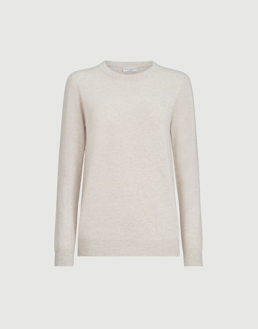 Cashmere sweater Oyster Woman - Brunello Cucinelli
