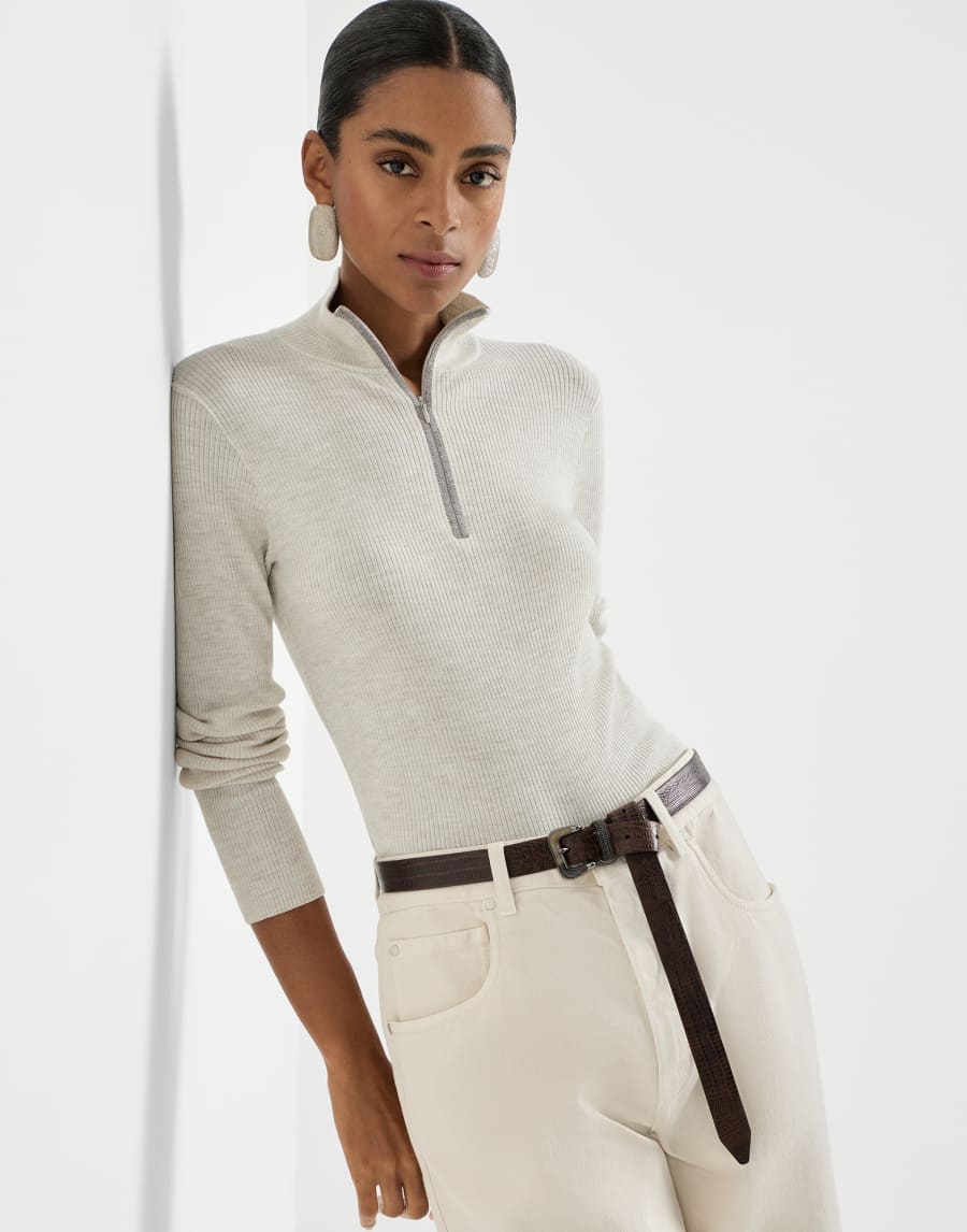 Virgin wool and cashmere sweater Pearl Woman - Brunello Cucinelli