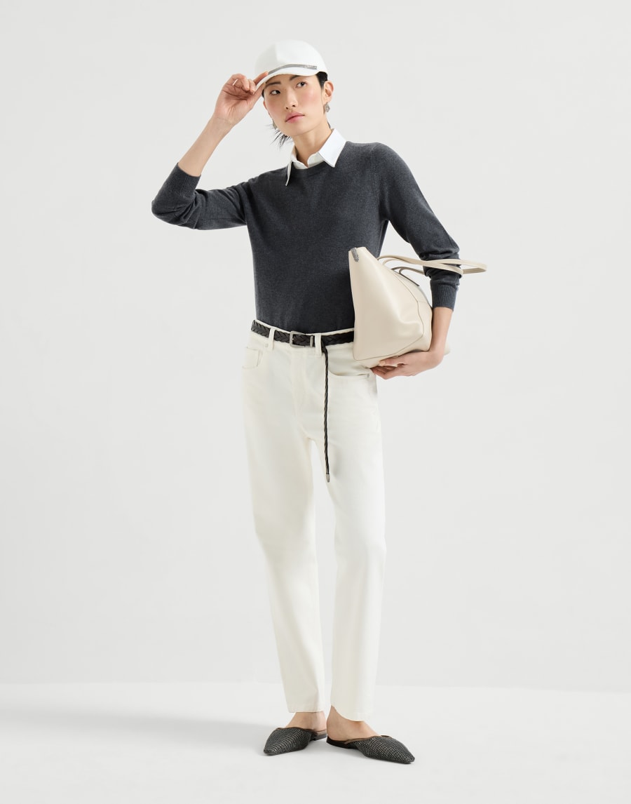 Cashmere sweater Lignite Grey Woman - Brunello Cucinelli