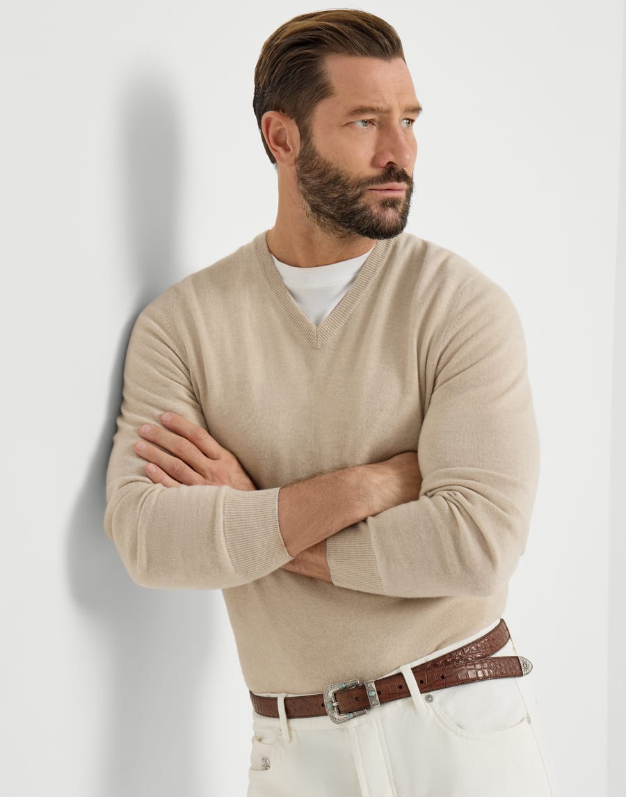 Cashmere sweater Sand Man - Brunello Cucinelli