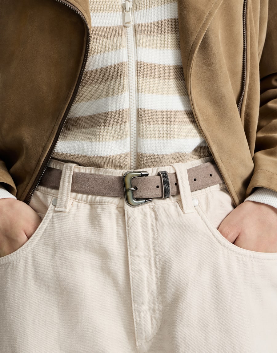 Cintura in camoscio Marrone Chiaro Donna - Brunello Cucinelli