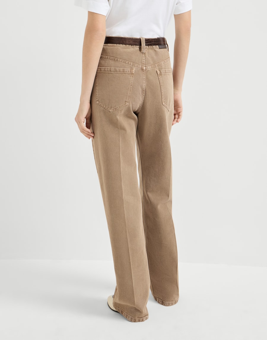 Pantalone Contemporary Loose Marrone Chiaro Donna - Brunello Cucinelli