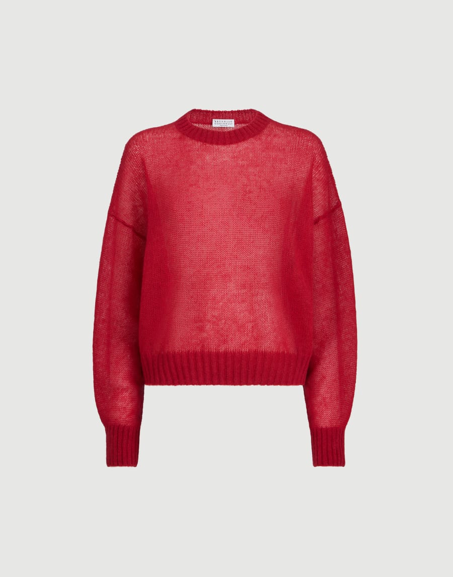 马海毛和羊毛混纺毛衣 红色 女款 - Brunello Cucinelli