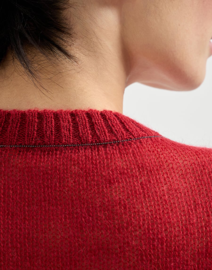 马海毛和羊毛混纺毛衣 红色 女款 - Brunello Cucinelli