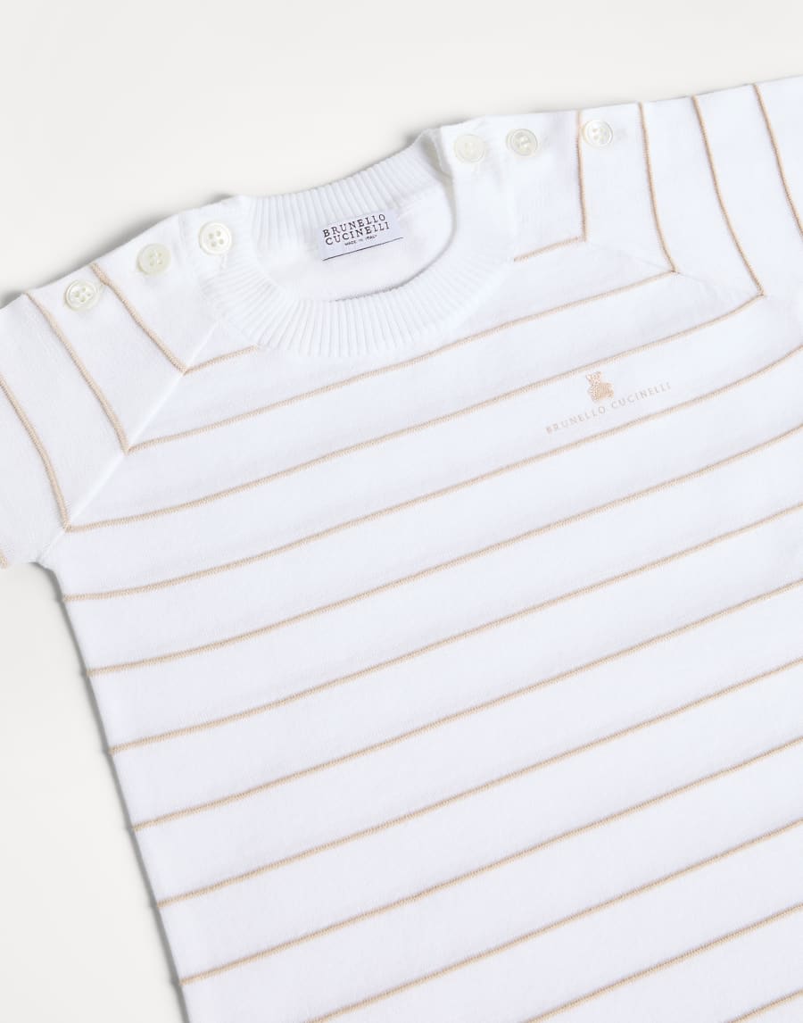 Bernie Baby knit coverall Light Brown Baby - Brunello Cucinelli