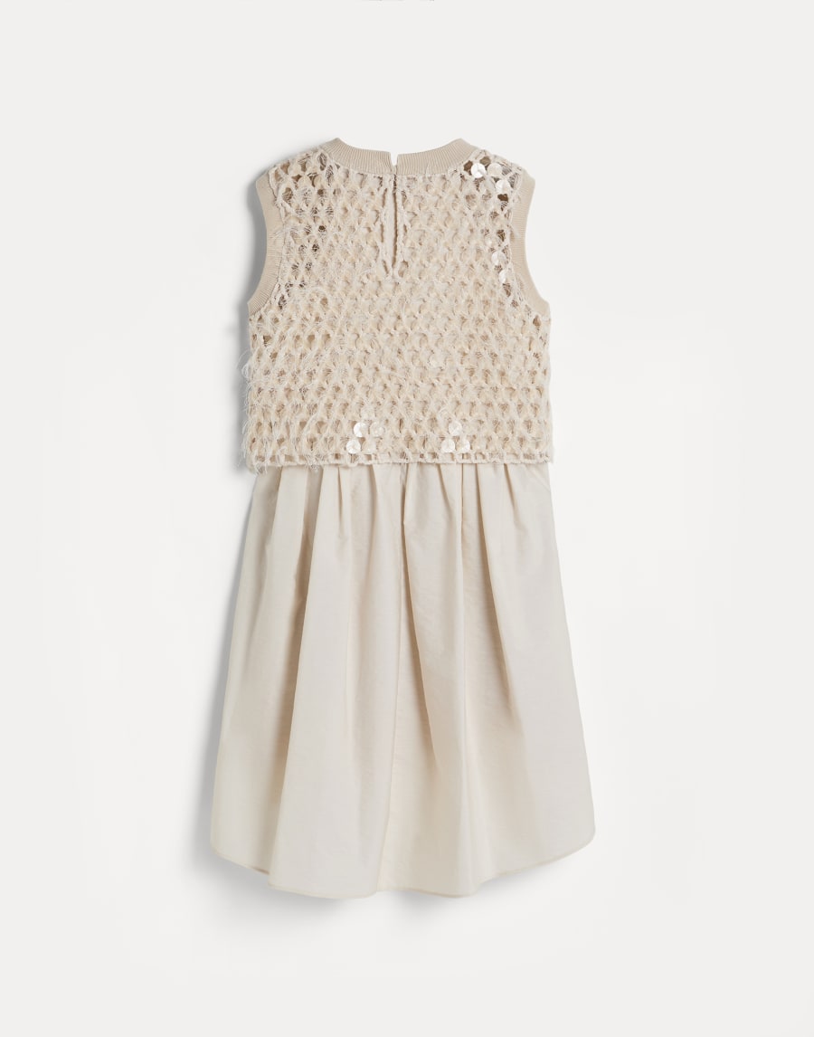 Abito Layered in maglia Panama Bambina - Brunello Cucinelli