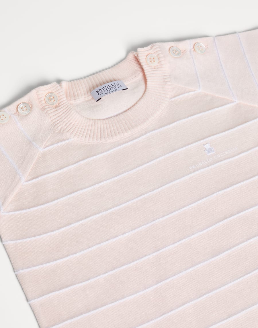 Bernie Baby knit coverall Pink Baby - Brunello Cucinelli