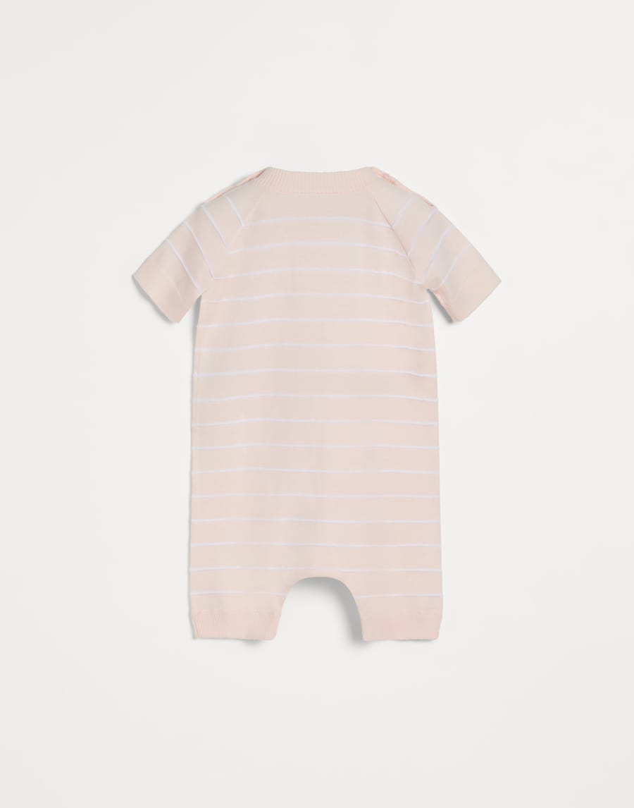 Bernie Baby knit coverall Pink Baby - Brunello Cucinelli