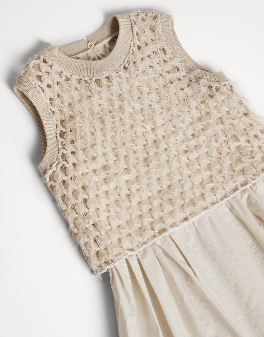 Abito Layered in maglia Panama Bambina - Brunello Cucinelli