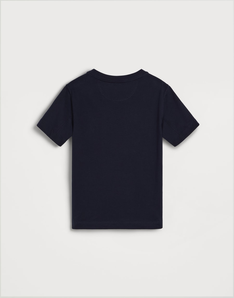 T-shirt in jersey Blu Bambino - Brunello Cucinelli