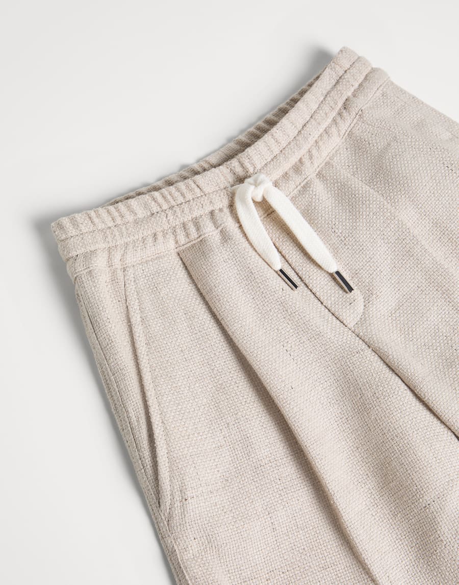 Bermuda in hopsack Beige Chiaro Bambino - Brunello Cucinelli