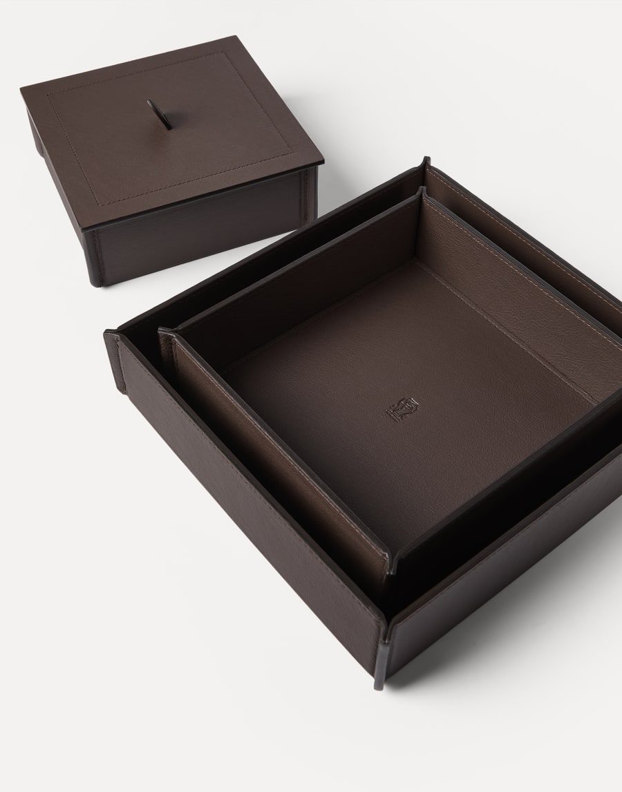 Trio of organizer boxes with lids Cigar Lifestyle - Brunello Cucinelli