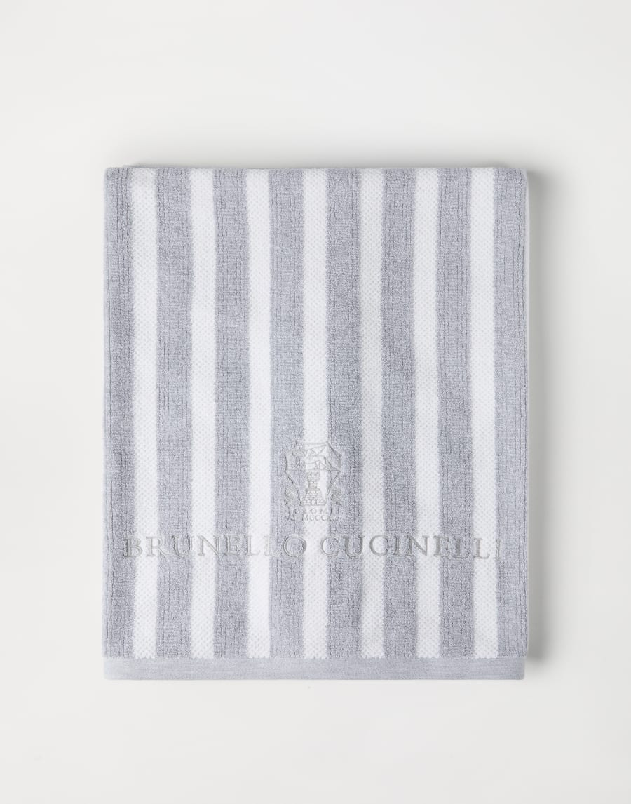 Telo mare in spugna rigata Grigio Lifestyle - Brunello Cucinelli