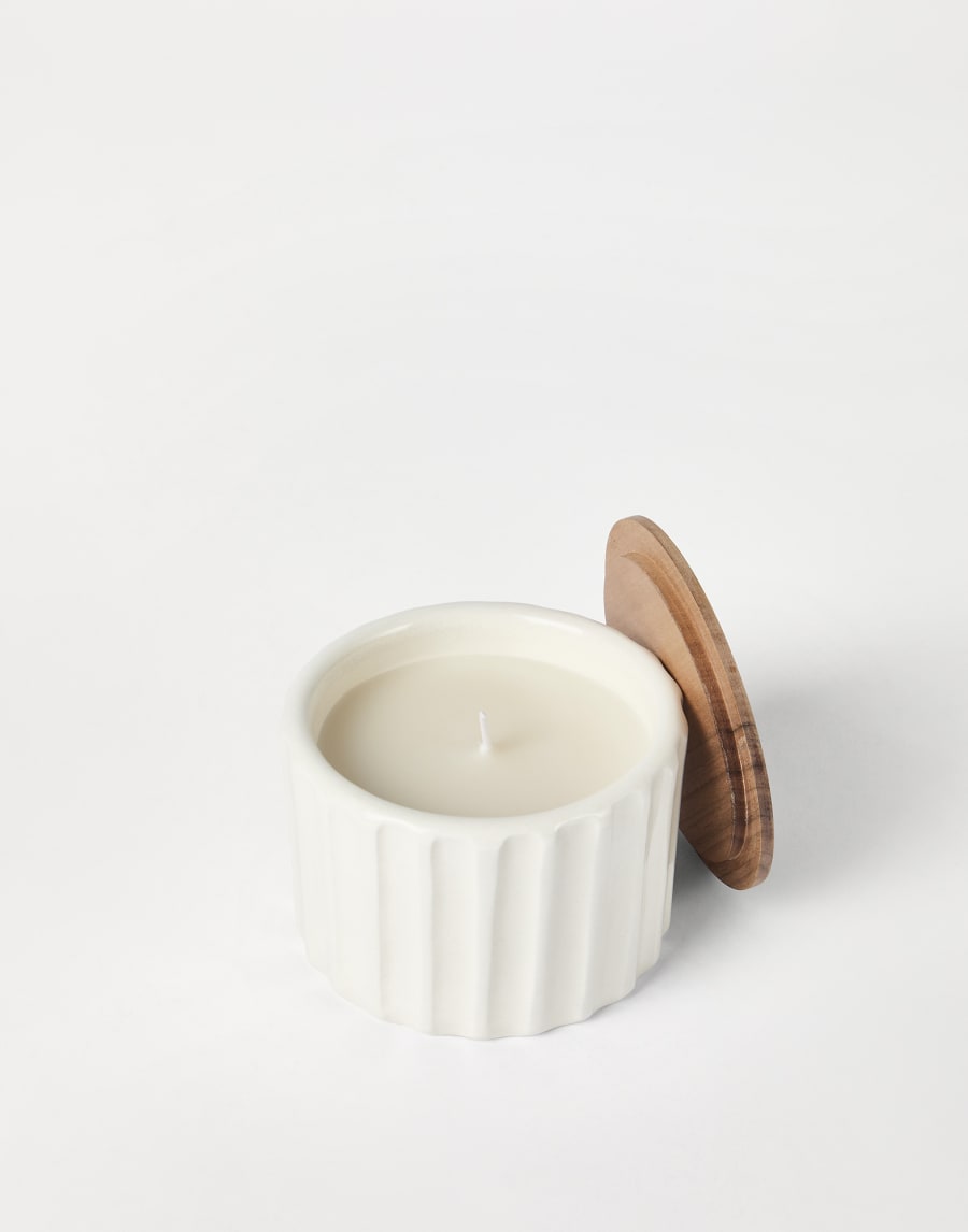 Small candle with walnut wood lid Milk Lifestyle - Brunello Cucinelli