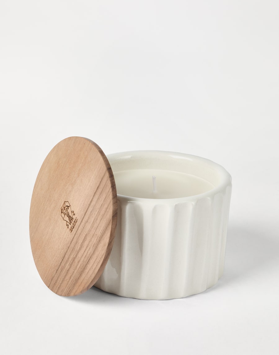 Small candle with walnut wood lid Milk Lifestyle - Brunello Cucinelli