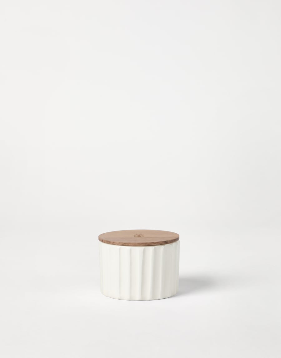 Small candle with walnut wood lid Milk Lifestyle - Brunello Cucinelli
