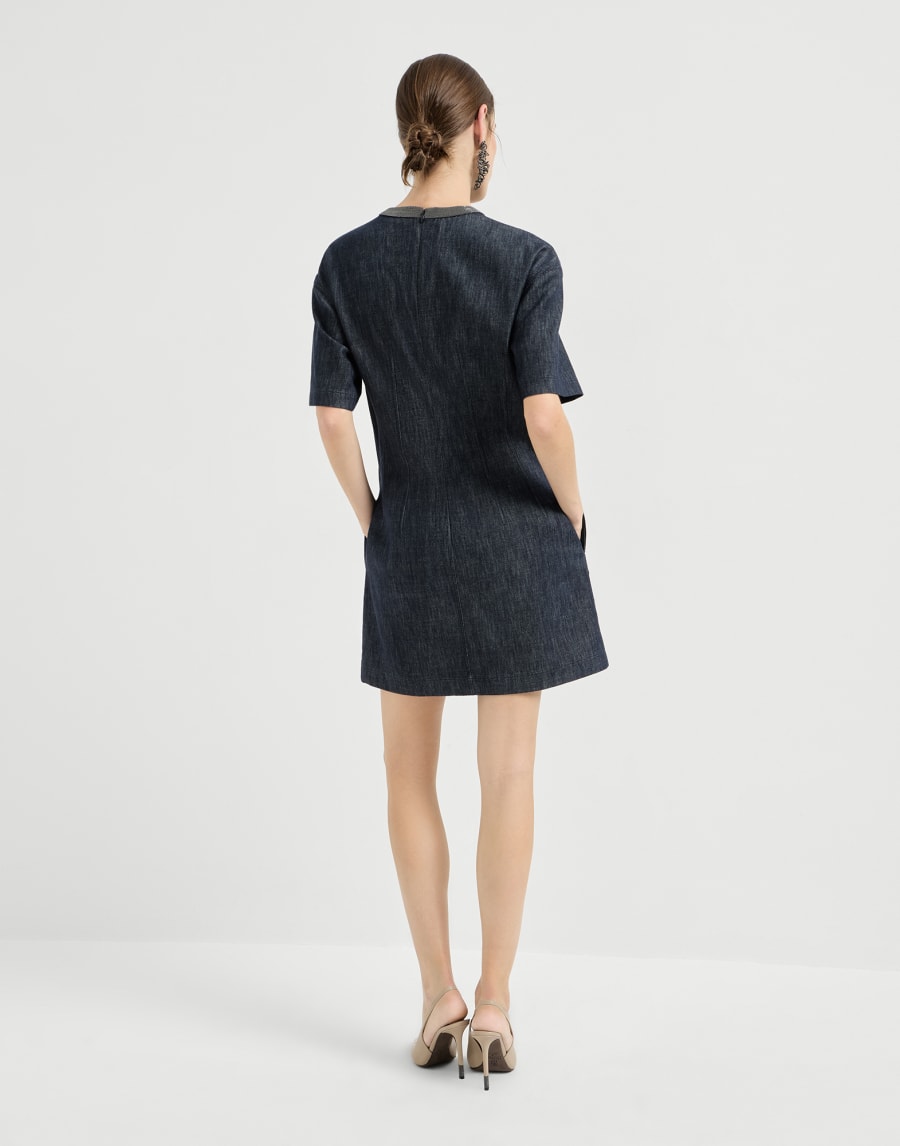 Abito T-shirt con monile Denim Donna - Brunello Cucinelli