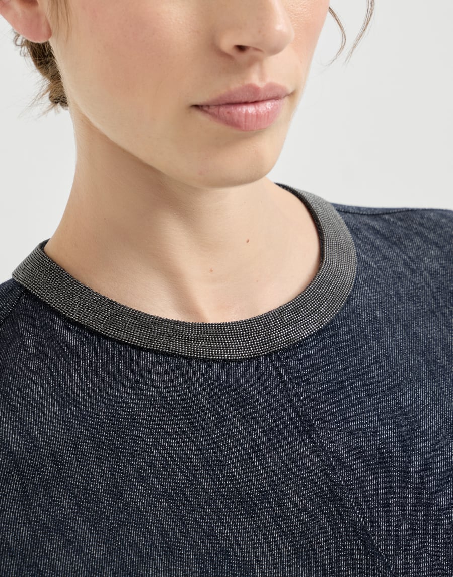 Abito T-shirt con monile Denim Donna - Brunello Cucinelli