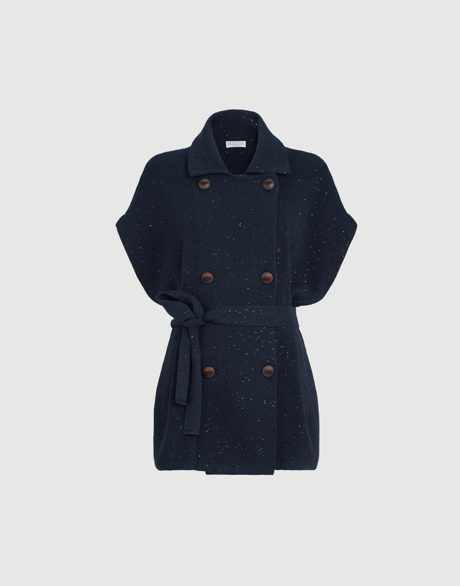 ディアマンテコットン ベスト ブルー レディース - Brunello Cucinelli