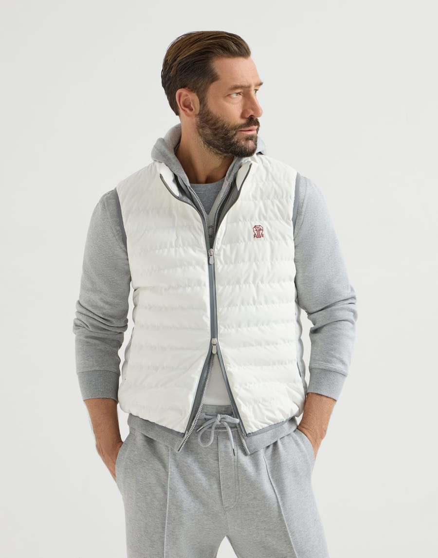 Daunenweste aus Nylon Off-White Herren - Brunello Cucinelli