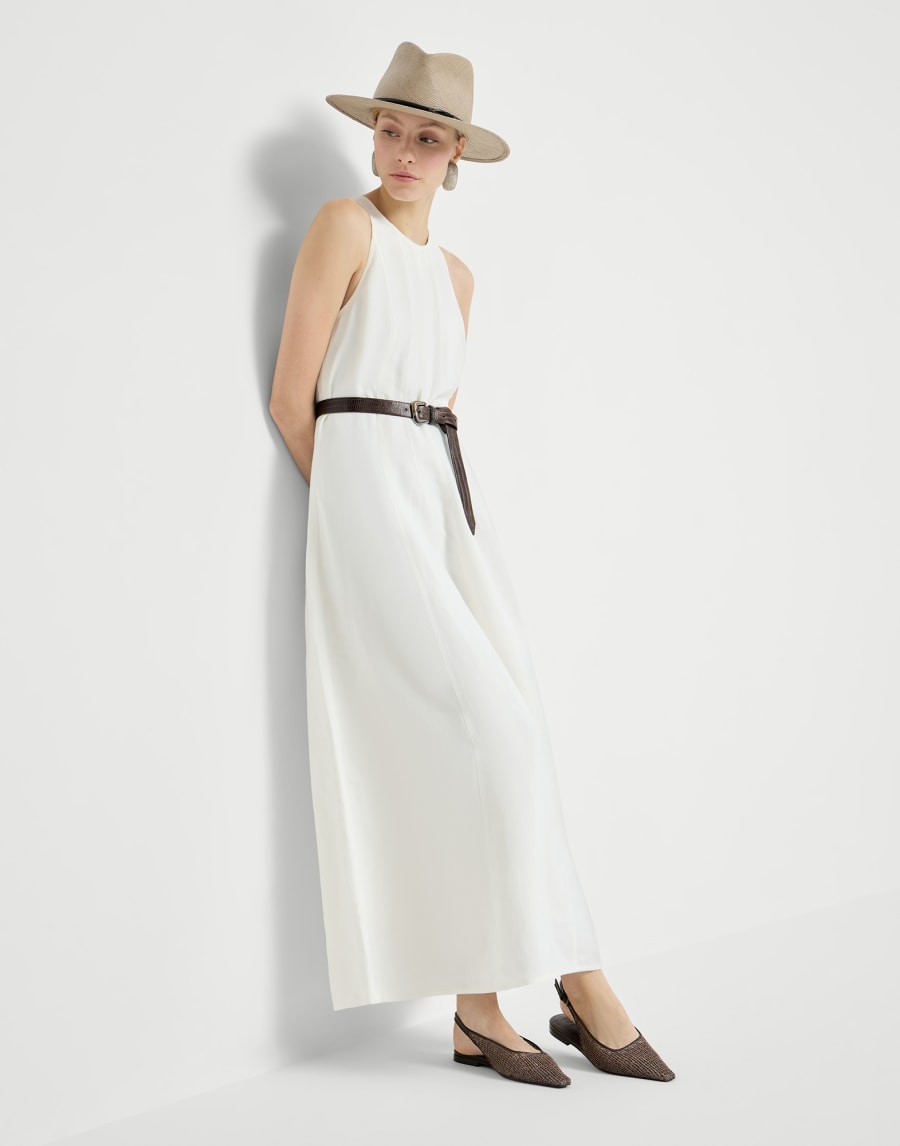 Flat Slingback in pelle Marrone Donna - Brunello Cucinelli