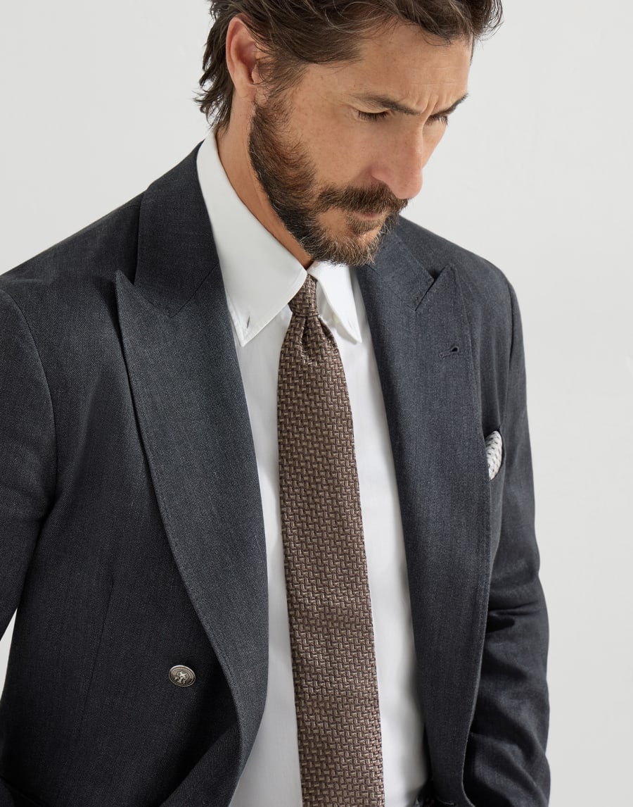 Silk necktie Hazelnut Man - Brunello Cucinelli