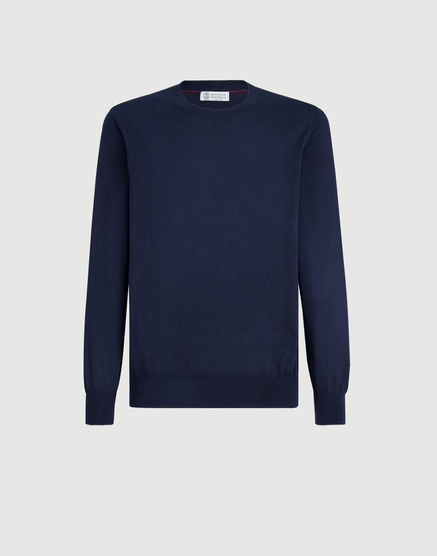 Maglia in cotone Blu Navy Uomo - Brunello Cucinelli