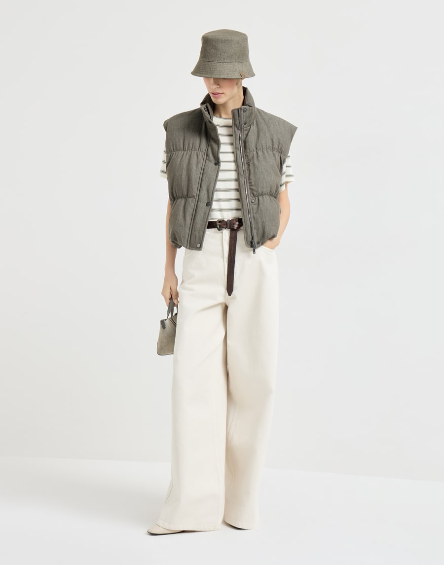 T-shirt Sparkling Stripe Panama Donna - Brunello Cucinelli