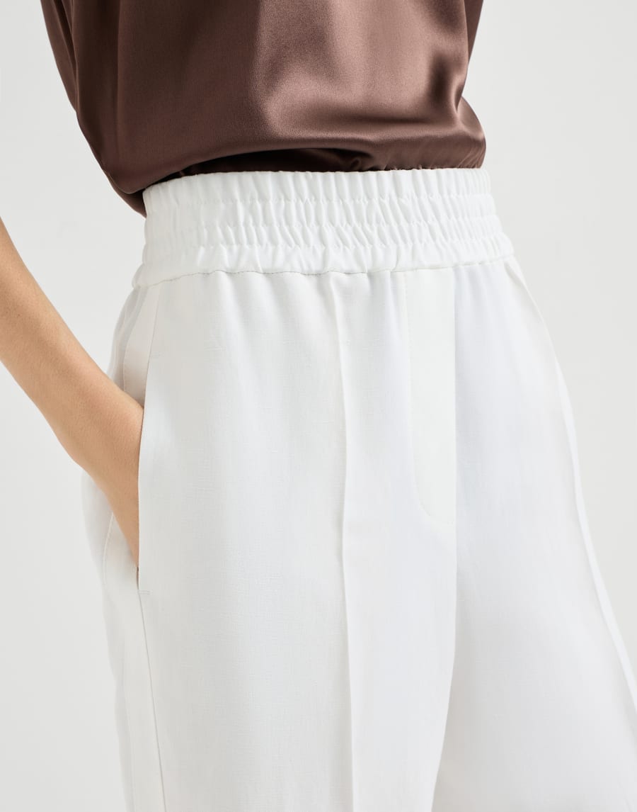 Pantalone Baggy Bianco Donna - Brunello Cucinelli