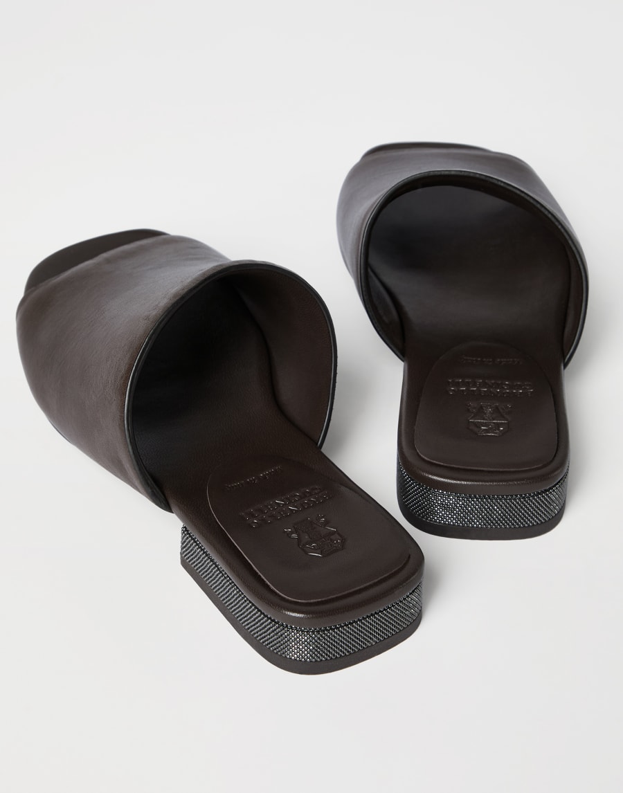 Mules in vitello Riding Cacao Donna - Brunello Cucinelli