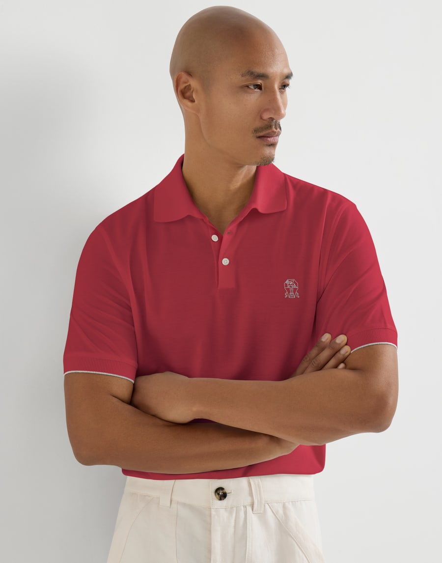 Piqué polo shirt Cherry Man - Brunello Cucinelli